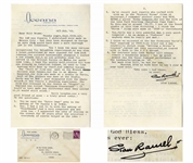Stan Laurel Letter Signed -- ...Hardy wasnt Mad - just disgusted with the whole affair, it was really a shocking experience...